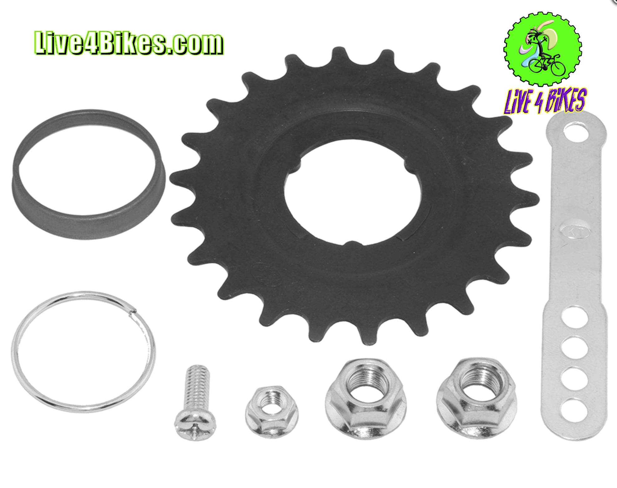 Coaster Brake Wheel Cog Replacement Kit Set Nuts Brake Arm O