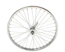 Load image into Gallery viewer, 24 X 2.125 STEEL COASTER WHEEL 36 SPOKE 12G UCP 3/8 AXLE SINGLE WALL CHROME. FnR 290327