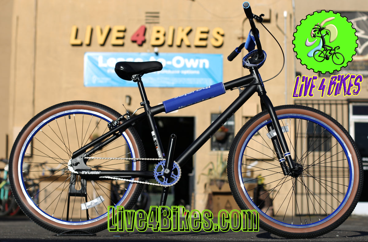 BMX Bike Black / Blue 26in Aluminum -Live4Bikes – LIVE 4 BIKES