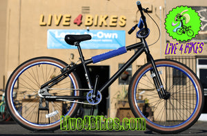BMX Bike Black / Blue 26in Aluminum  -Live4Bikes