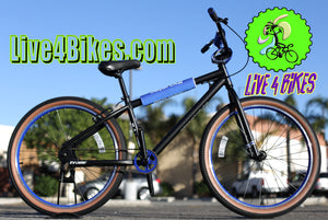 BMX Bike Black / Blue 26in Aluminum  -Live4Bikes