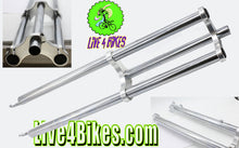 Load image into Gallery viewer, Triple Tree Chopper Fork 1-1/8 Inch Threadless 30 Long Chrome - Live4Bikes