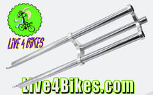 Load image into Gallery viewer, Triple Tree Chopper Fork 1-1/8 Inch Threadless 30 Long Chrome - Live4Bikes