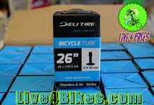Load image into Gallery viewer, 26in 26x1.75 / 2.125 Inner Tube W/ Long 60mm American Schrader Valve