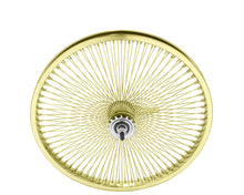 Load image into Gallery viewer, 20 Inch x 32mm Steel Coaster Wheel 144 Spoke 14G Gold 3/8 Axle Single Wall Gold.