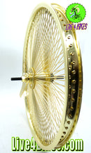 Load image into Gallery viewer, 20 Inch Steel Coaster Wheel 144 Spoke Gold