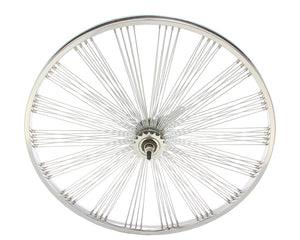 bicycle lowrider rims Lowrider 26" Fan 144 Spoke Free Wheel Bicycle Rim, 14g, Chrome