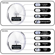 Load image into Gallery viewer, Micargi WH-TH7529140C-CP 29"*3" Chrome Fat Rim Bike Wheelset with Coaster Brake