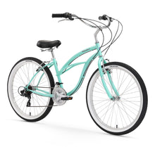 Load image into Gallery viewer, Firmstrong Urban Lady 26" 21-Speed Women's Beach Cruiser Bike - Green