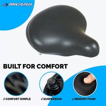 Load image into Gallery viewer, Micargi Oversized Most Comfortable Bike Seat Wide Soft Padded Bike Saddle