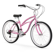 Load image into Gallery viewer, Firmstrong Urban Lady 26" 21-Speed Women's Beach Cruiser Bike - Pink