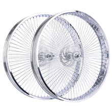 Load image into Gallery viewer, Micargi WH-TH7526140D7-CP Chrome Fat Rims Wheel Set for 26"*3" with 7-speed Disc Brake