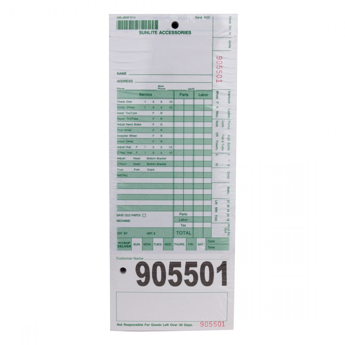 Repair Tag Form Sunlite Form Sunlite Repair Tag Compact PKof250 Repair Tags - w/o ...