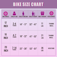 Load image into Gallery viewer, Micargi Ellie Kids Bike Freestyle Bicycle