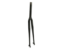 Load image into Gallery viewer, 700c 1 1/8inch Black Steel Threadless Fork - Live4Bikes