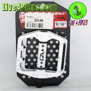 Free Agent Platform Aluminum Bicycle Pedals 9/16 - Live4Bikes