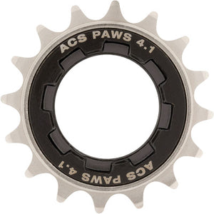 Acs F/W,Paws 4.1,3/32X16T Cromoly,Blk/Nickel Plated Paws 4.1 Bmx Freewheel Acs Freewheel