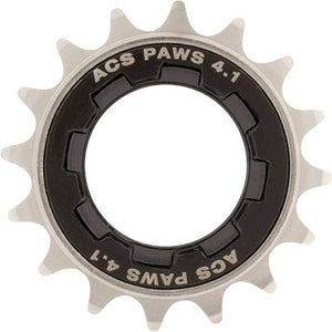 Acs F/W.Paws 4.1,3/32X22T Cromoly,Blk/Nickel Plated Paws 4.1 Bmx Freewheel Acs Freewheel