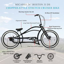 Load image into Gallery viewer, Micargi Boston 3i DS Stretch Cruiser Bicycle