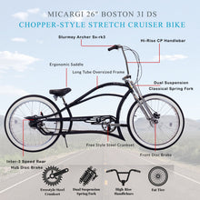 Load image into Gallery viewer, Micargi Boston 3i DS Stretch Cruiser Bicycle