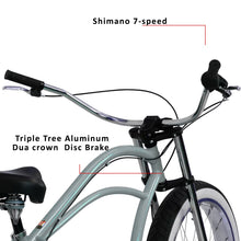 Load image into Gallery viewer, Micargi Boston 7 Stretch Beach Cruiser Bike