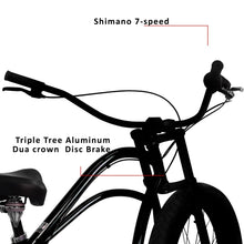 Load image into Gallery viewer, Micargi Boston 7 Stretch Beach Cruiser Bike