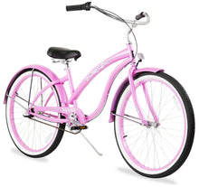 Load image into Gallery viewer, Firmstrong Bella Classic 26" 3-Speed Women's Beach Cruiser Bike - Pink