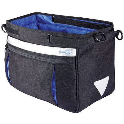 Bikase,Grocery Pannier Bag Black W/Blue Grocery Pannier Bag Bikase Bags