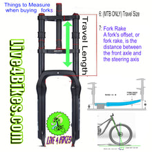 Load image into Gallery viewer, 700c 1 1/8inch Black Steel Threadless Fork - Live4Bikes