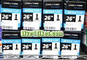 26 x 1.75 / 2.125 Inner Tube With Long 60mm American Schrader Valve - Live 4 bikes