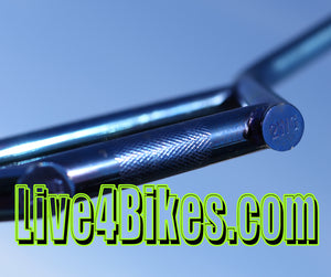4 Piece 8.75 " Chromoly BMX handlebar Blue  2 Wheel Gang - Live 4 Bikes
