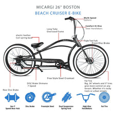 Load image into Gallery viewer, Micargi Boston GT7 Stretch Cruiser Bicycle