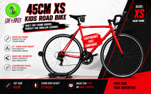 Load image into Gallery viewer, kids road bike xs 45cm 