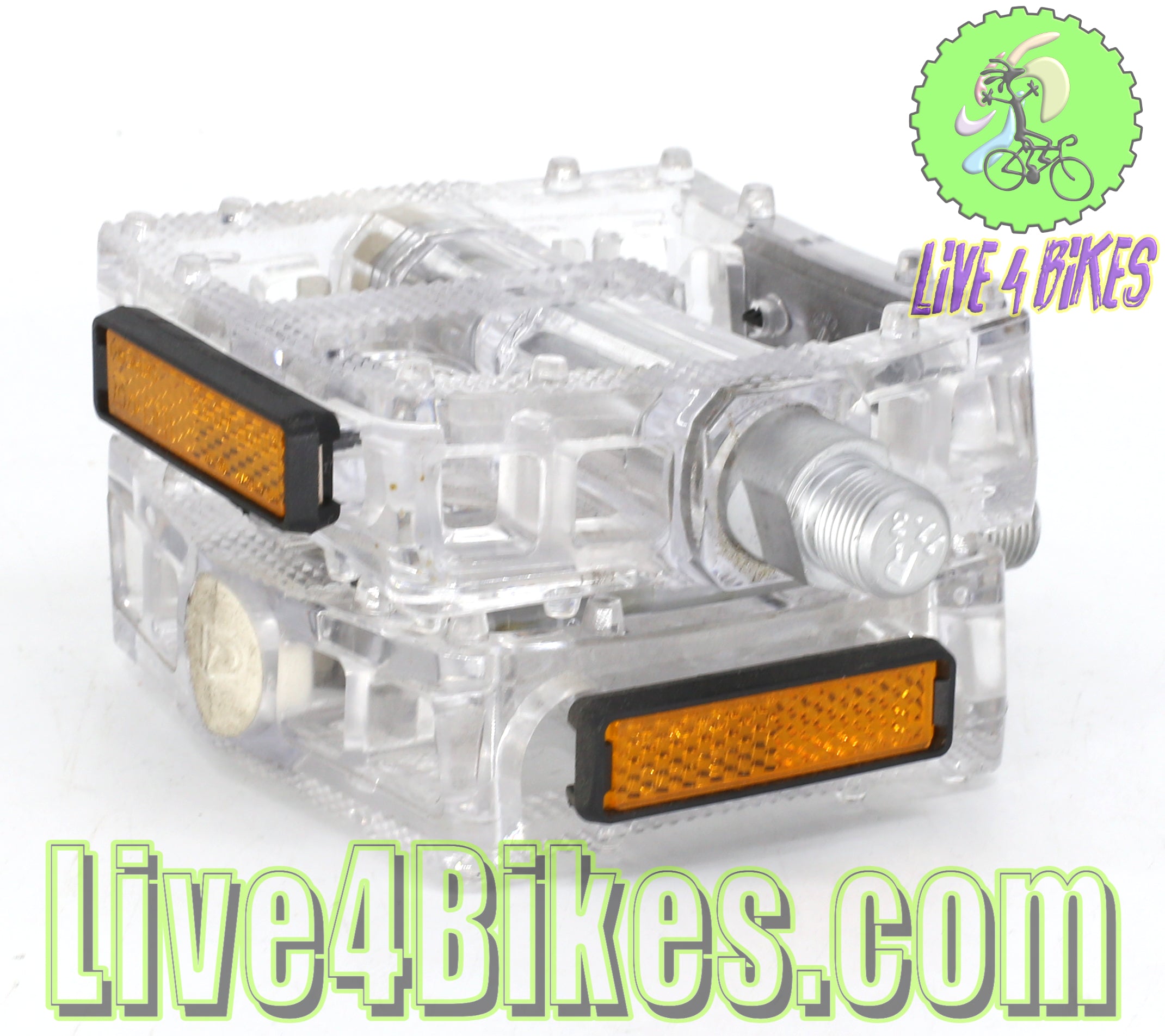 bmx platform pedals Clear BMX Platform Wide Pedals 9/16