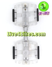 Load image into Gallery viewer, Clear BMX Platform Wide Pedals 9/16&quot; - Live 4 Bikes