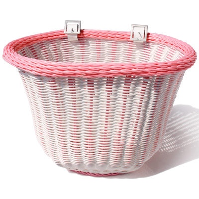 Colorbasket,Two-Toned Oval Adult,Wht/Pnk,14.5X10.75X9.75 Oval Adult Basket Colorbasket Baskets