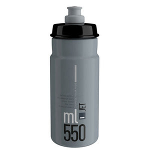 Elite Bottle, Jet Grey 550Ml W/Blk Logo Jet Bottle  Hydration