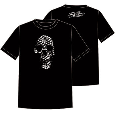 F/Agent T-Shirt,Skull Black,Small Skull Tee Free Agent Apparel