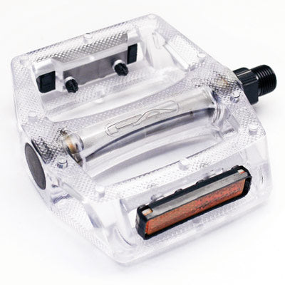 F/A Pedal,* Poly 9/16'',Clear Translucent Poly Platform Free Agent Pedals