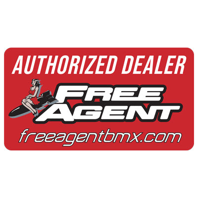 F/Agent Decal,Authorized Dlr 6 9/16 X 12 Reverse Adhesive Free Agent Authorized Dealer Window Decal Free Agent Merchandis