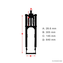 Load image into Gallery viewer, Micargi FK-GT640305145D8 26" Over and under dual spring Classical Fork