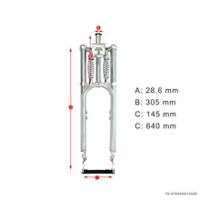 Load image into Gallery viewer, Micargi FK-GT640305145D8 26" Over and under dual spring Classical Fork