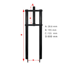 Load image into Gallery viewer, Micargi FK-TP62218135D8 26" Chopper Bicycle Triple Tree Aluminum Crown Disc Brake Fork