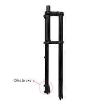 Load image into Gallery viewer, Micargi FK-TP62218135D8 26" Chopper Bicycle Triple Tree Aluminum Crown Disc Brake Fork