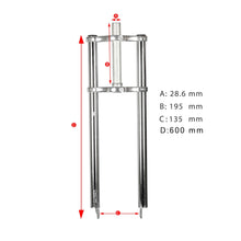 Load image into Gallery viewer, Micargi FK-TP62218135D8 26" Chopper Bicycle Triple Tree Aluminum Crown Disc Brake Fork