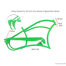 Load image into Gallery viewer, Micargi FM-Harman3D 26" Ebike Stretch Cruiser Steel Bike Frame