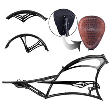 Load image into Gallery viewer, Micargi FM-Scorpion pro dts 26" Single Speed Bicycle Frame with Fenders and Saddle Suspion
