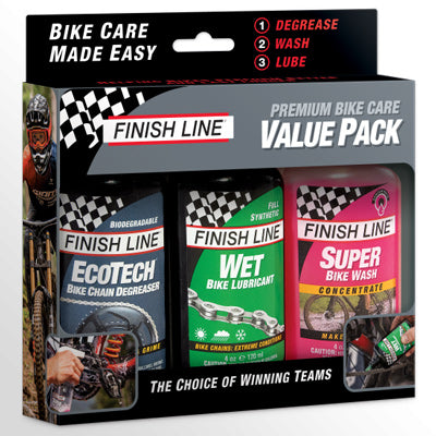 Finish Line Value 3-Pack Wet 4Oz Eco-Tech Dgr,Wet Lube,Bike Wsh Value 4 Oz. 3-Pack: Wet  Lubesclean