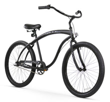 Load image into Gallery viewer, Firmstrong Bruiser Prestige 26" 3-Speed Men's Beach Cruiser Bike - Matte Black