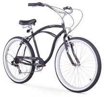 Load image into Gallery viewer, Firmstrong Urban Man 26" 7-Speed Men's Beach Cruiser Bike - Matte Black